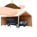 SORARA Carport 10 x 20 ft Heavy Duty Canopy Garage Car Shelter with Windows and Sidewalls   